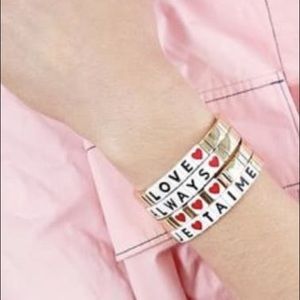 Valentine’s Day tile word beaded bracelets